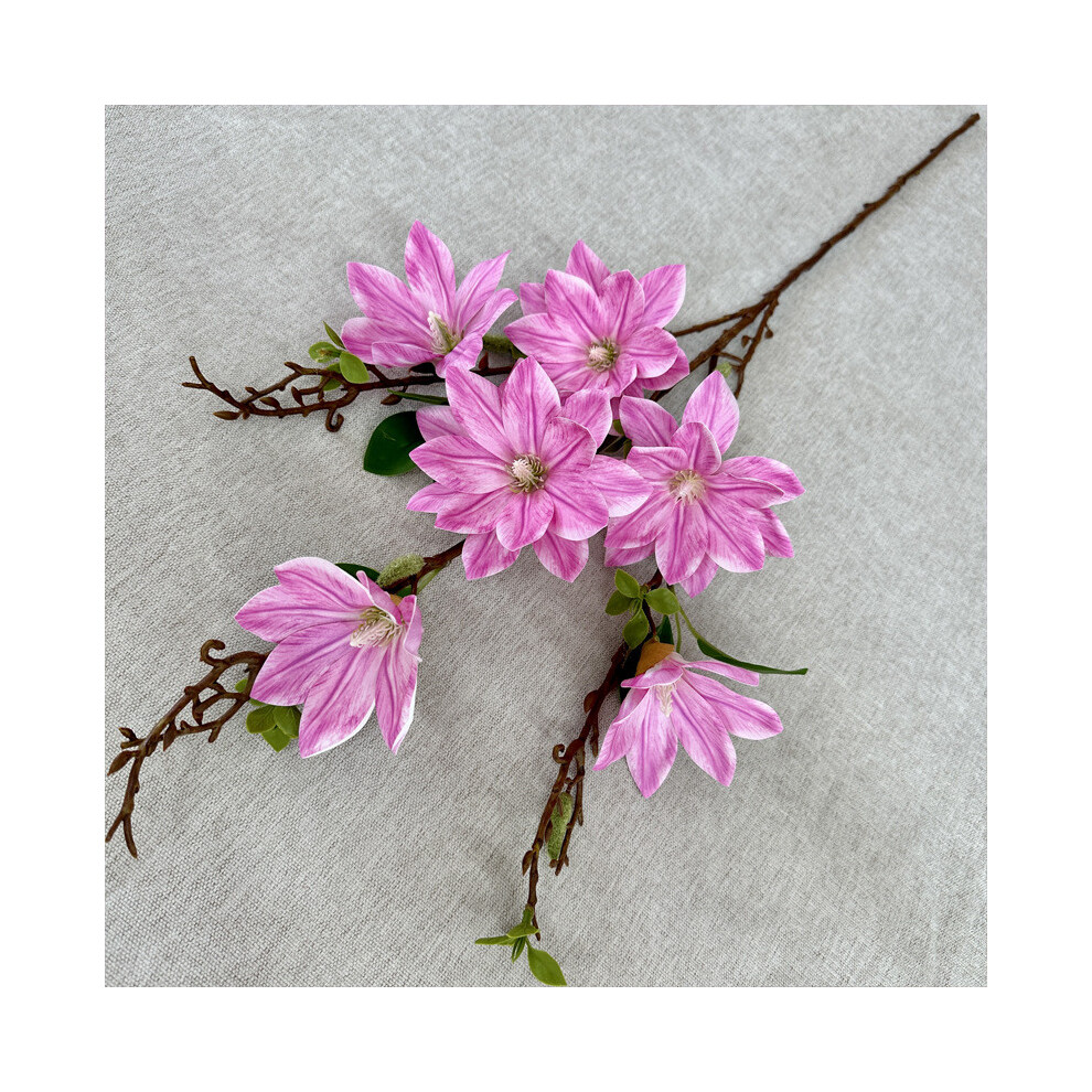 (Pink Purple) Plants Magnolia Simulated Wedding Hotel Restaurant Decoration Ornament Desktop-image-OPC-PH5KV92-NEW