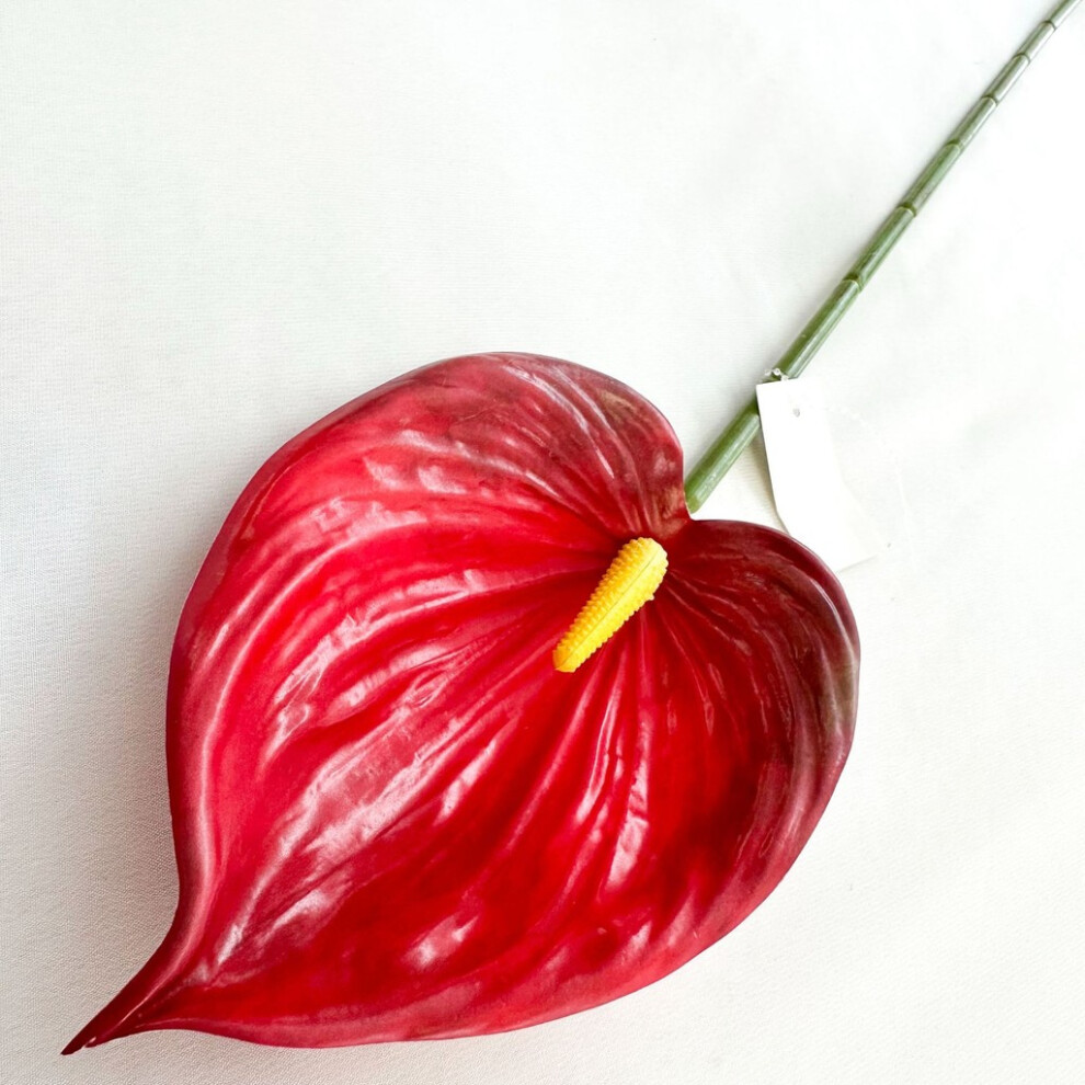 (Dark Red) Simulated Anthurium Plants Wedding Hotel Restaurant Decoration Desktop Ornament-image-OPC-PH5KVNY-NEW