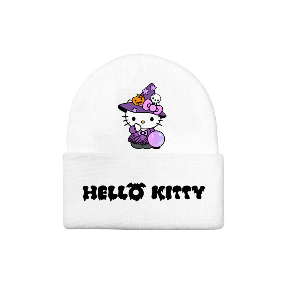 (StyleR) Kitty Hello Halloween Printed Knit Cap For Winter Teens Enthusiasts Cartoon And-image-OPC-PH5KWHW-NEW