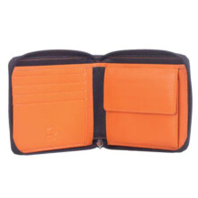 (Orange) Hudson RFID Zip Around Wallet