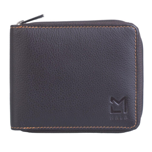(Orange) Hudson RFID Zip Around Wallet 2