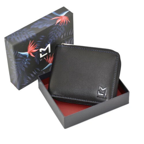 (Orange) Hudson RFID Zip Around Wallet 1