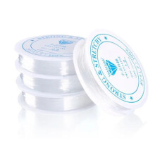 2pcs Fio Elástico Não Tingido para Fabricação de Jóias 0.6mm 0.8mm 1.0mm