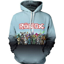 (Style N, Child 150) 3d Hoodie Roblox Sweatshirt Winter Pullover Drawstring Long Clothes Sleeve Tops