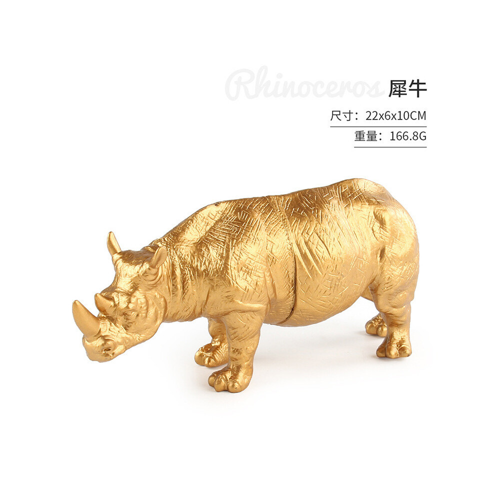 (Rhino 166.8g) Animal Ornate Figurines Set With Realistic Designs Of Tiger Lion Elephant Rhino Ideal For Collectors And Enthusiasts Decor-image-OPC-PH5M7H8-NEW