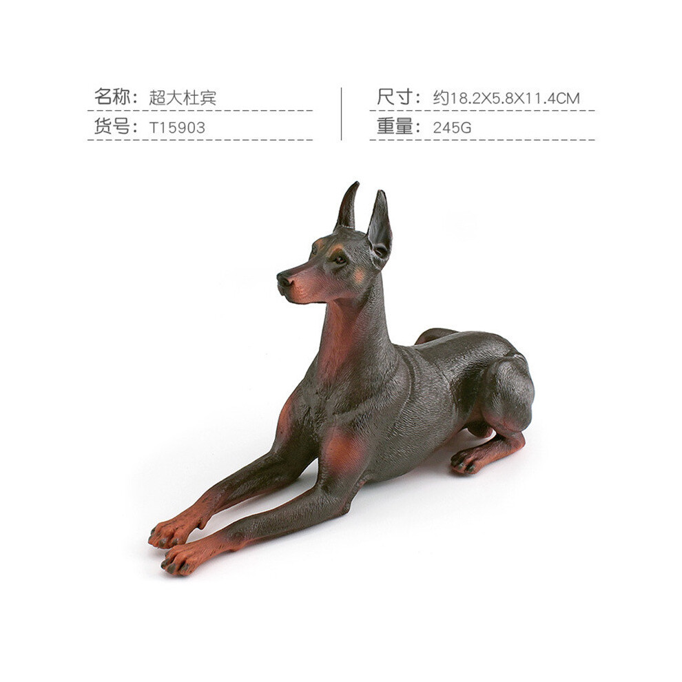 (Doberman) Premium Realistic Dog Figurines Shiba Inu Retriever And Doberman Ideal For Home Office Decor And Golden