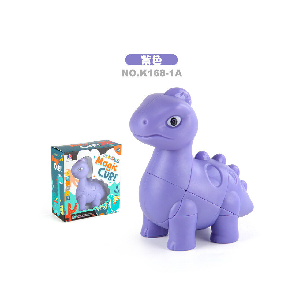 (Purple) Dinosaur Unique Shaped Puzzle Cube For Kids With Engaging Colors And Durable Construction Abs-image-OPC-PH5M9WM-NEW