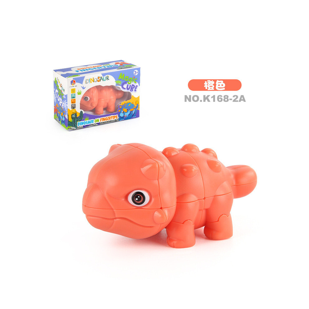 (Orange) Dinosaur Unique Shaped Puzzle Cube For Kids With Engaging Colors And Durable Construction Abs-image-OPC-PH5M9WN-NEW