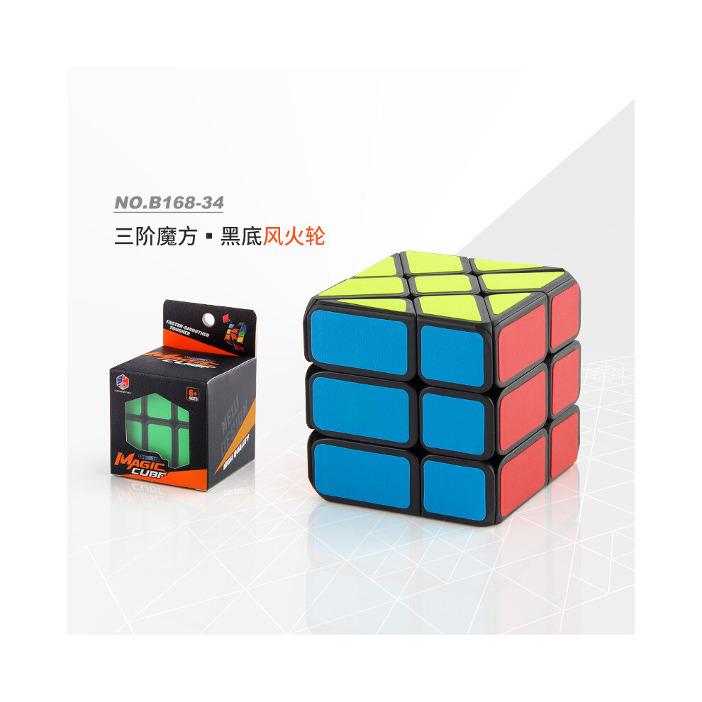 (Black Cube) Color Three Assorted Layered Magic Cube Including Macaron Styles For Engaging And Fun Challenges Puzzle-image-OPC-PH5MBCG-NEW