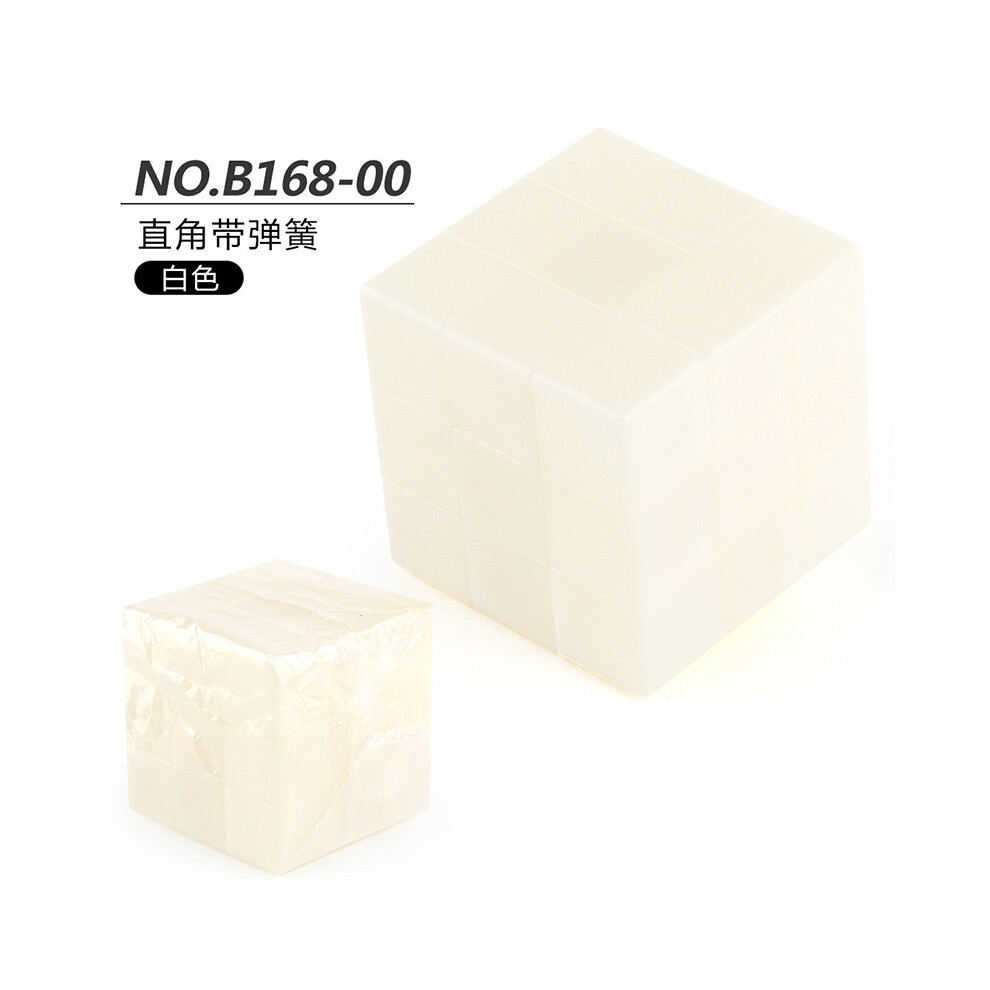 (White Square Bag) Black And Unique White Design Magic Cube Puzzle With Spring Box Packaging Storage For Safe-image-OPC-PH5MFS2-NEW