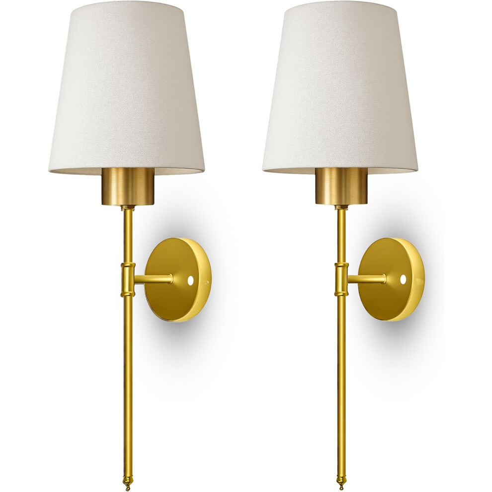 2x Battery Operated Wall Lights Wireless Wall Sconces LED Wall Lamp [Energy Class A+]