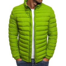 (Green, 3XL) Warm Puffer Mens Bubble Coat Jacket Quilted Padded Outwear Winter Lightweight