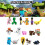 16pcs Theme Minecraft Building Blocks Assembled Cake Decoration Plugin Ins Party 4