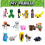 16pcs Theme Minecraft Building Blocks Assembled Cake Decoration Plugin Ins Party 1