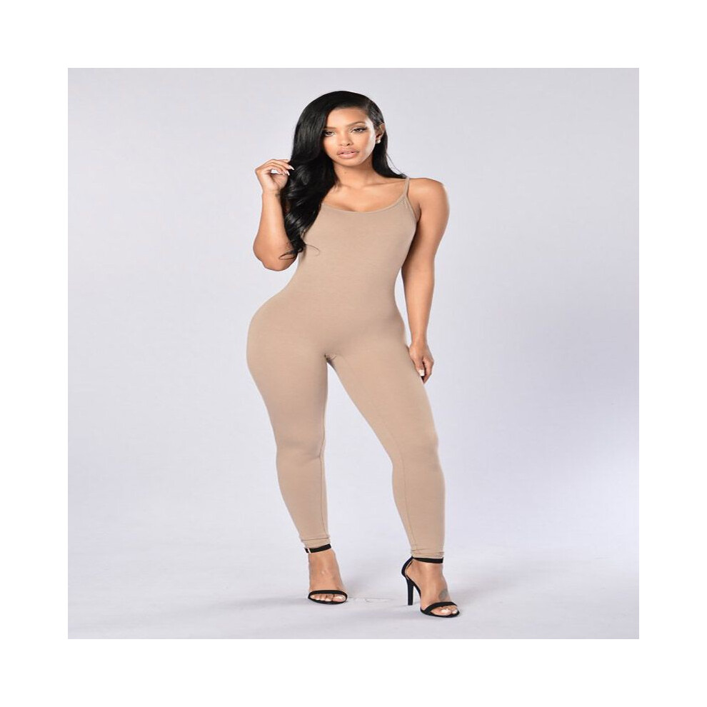 (Khaki, M) Women Jumpsuit Romper Bodycon Playsuit Clubwear Long Pants Trousers Party-image-OPC-PH5MXFP-NEW