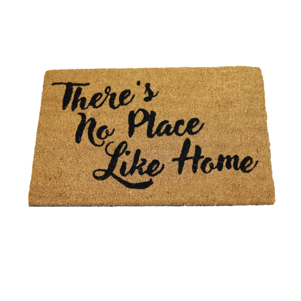 60x40cm Coir Door Mat No Place Like Home Entrance Mat Rug Anti-Slip Dirt Scraper