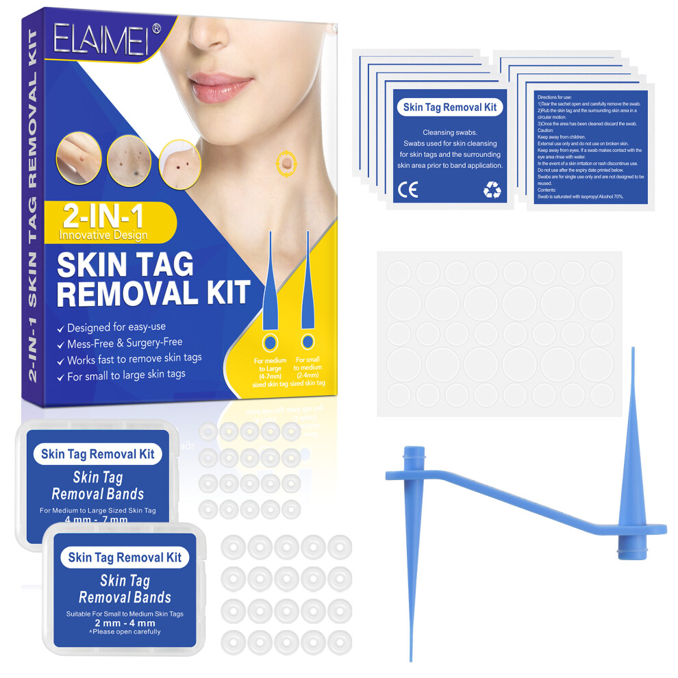 Gogerstar Blue (Blue) Skin Tag Removal Tag Remover Set Effectively&Painless Skin Mole Safe&Easy Remove Small To Large (2Mm-8Mm) Sized Skin Tags,Tags Fall Off Remover