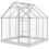 Outsunny Outsunny 6 x 6ft Walk-In Polycarbonate Greenhouse with Foundation Window Silver 9