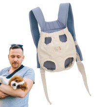 (Blue L) Dog Hiking Backpack Breathable Portable Legs Out Carrier Sling Multipurpose Carrying Bag For Small Medium Pets Puppy Kitten