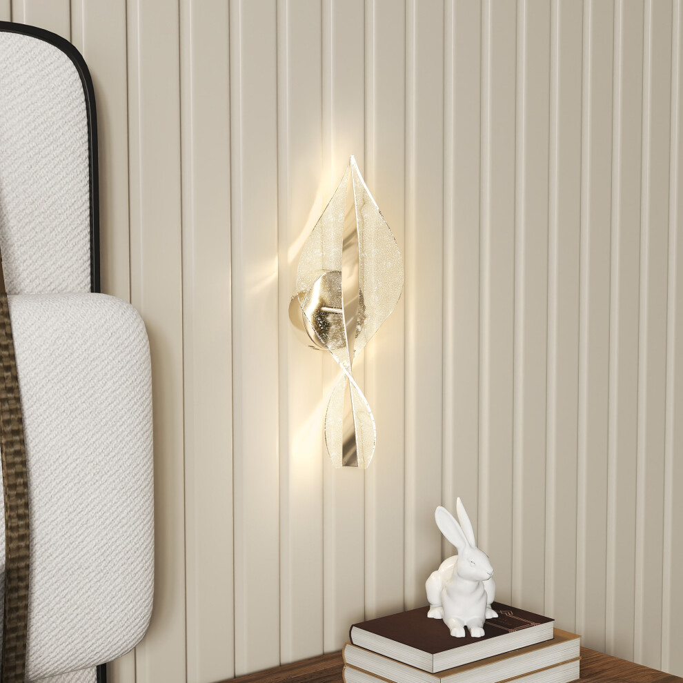 Homcom Light/Black/Silver Led Wall Lamp 2 Pack, Modern Indoor Spiral Wall - Image 5
