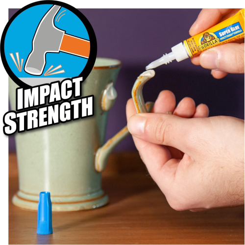 Gorilla Gorilla Super Glue, 15g  All Purpose, Impact Tough 2