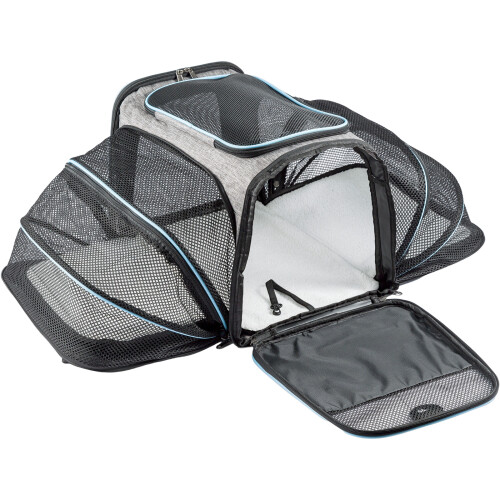 Expandable Cat Carrier Airline Approved Sided Foldable Pet Carrier