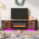 Living And Home Recessed Electric Fireplace TV Stand with Remote Control 2