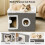 Cat House for Indoor Pets 2 Layer Large cat cave with Scratch Board 7