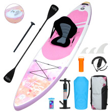 11FT Inflatable Stand Up Surfing Board Green 335 x 84 x 15cm w/kayak