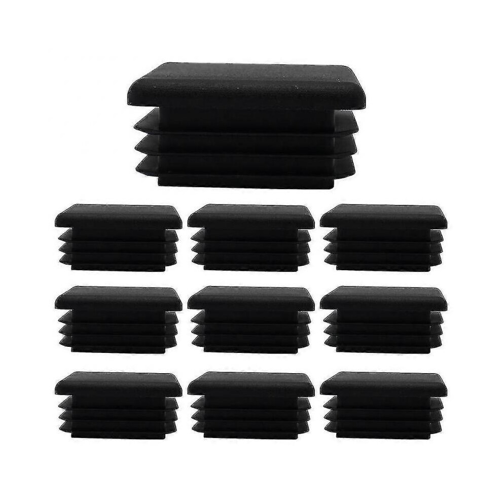 Square Plastic Plug Tubing Post End Cap Chair Glide 10Pcs Black Plastic Square Plugs 5004229852049