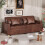 (Brown) YODOLLA 3-in-1 Sofa Bed Double Sleeper Chair Bed 5