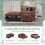 (Brown) YODOLLA 3-in-1 Sofa Bed Double Sleeper Chair Bed 6