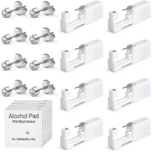 8 Pack Disposable Ear Piercing Gun with Ear Studs Painless And Safe Ear Piercing Kit for Girls Boys Women Men