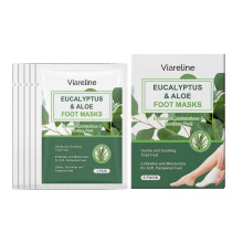 Viareline Aloe Vera Exfoliating Moisturizing Foot Mask Gently Cleansing Kerato Moisturizing and Smoothing Foot Skin