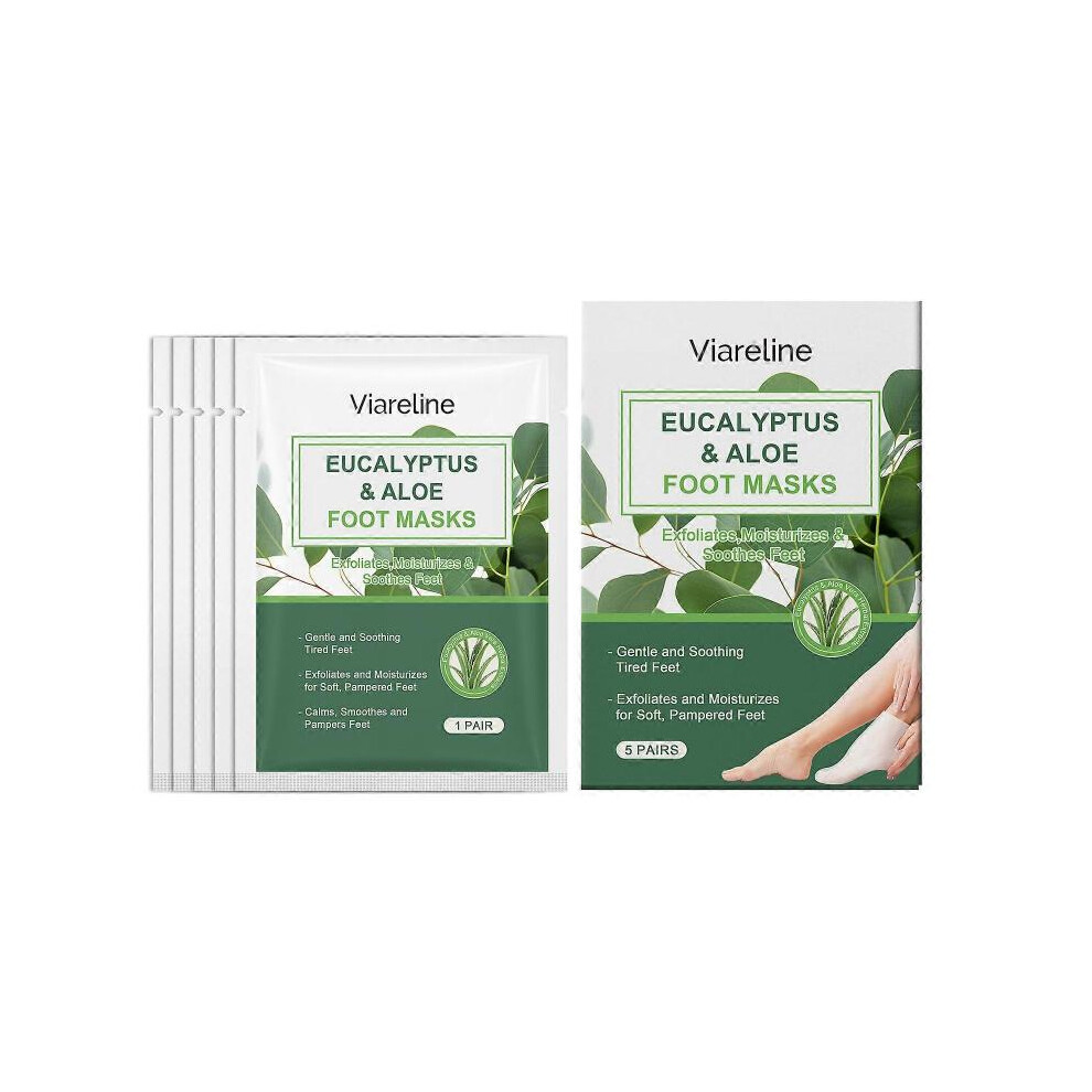 Viareline Aloe Vera Exfoliating Moisturizing Foot Mask Gently Cleansing Kerato Moisturizing and Smoothing Foot Skin-image-OPC-PH5PW7D-NEW