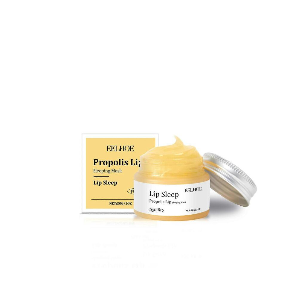 EELHOE Propolis Lip Sleeping Mask Cleansing Cervical Moisturizing Lip Dry Hydrating Moisturizing Lip Mask