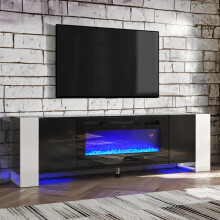 Recessed Electric Fireplace TV Stand with Remote Control