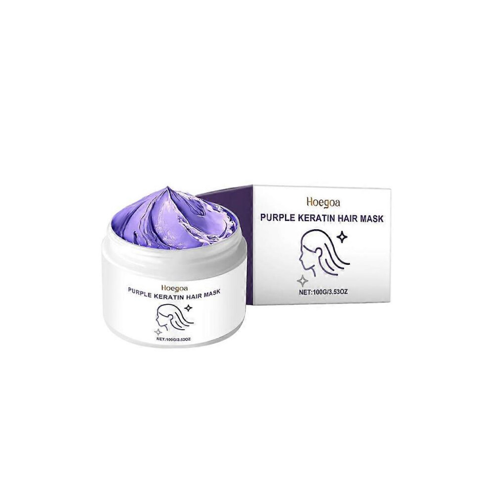 (1pc) Detroitrain Purple Keratin Hair Mask, Keratin Hair Mask Deep Conditioning