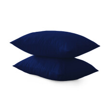 (Navy Blue, Standard Pillow Cover) 4 Piece Duvet Covers Bedding Set Fitted Bed Sheets