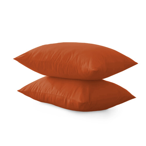 Imperial Rooms (Rust/Orange, Standard Pillow Cover) 4 Piece Duvet Covers Bedding Set Fitted Bed Sheets