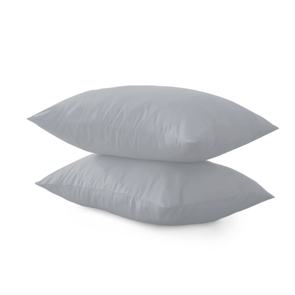 Imperial Rooms (Silver, Standard Pillow Cover) 4 Piece Duvet Covers Bedding Set Fitted Bed Sheets