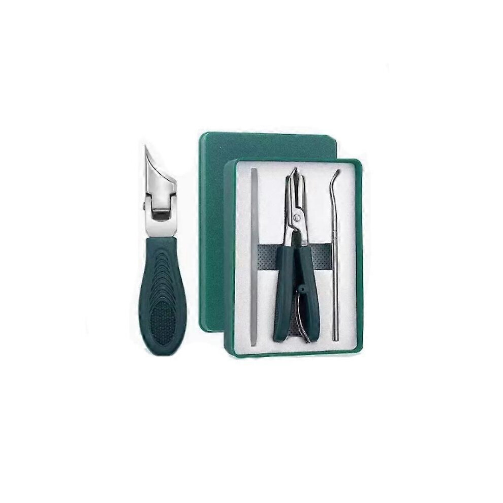 Green (1 Set, ) Eagle Beak Beveled Nail Clippers,Super Sharp Oblique Nail Clippers