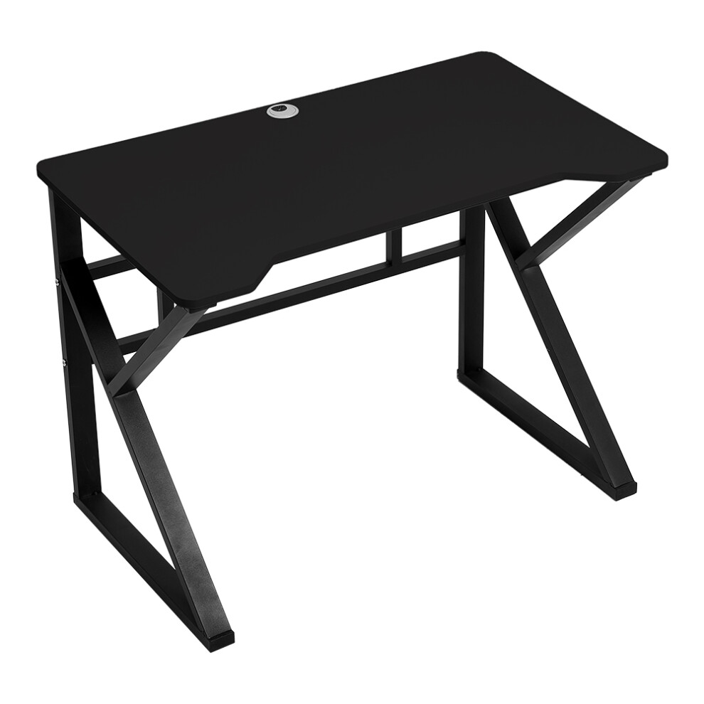 K-shaped Frame Office Desk Workstation Game Table, Black