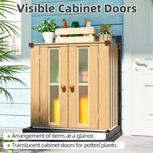 YODOLLA Outdoor Garden Storage Box, Small Tool Sheds 1