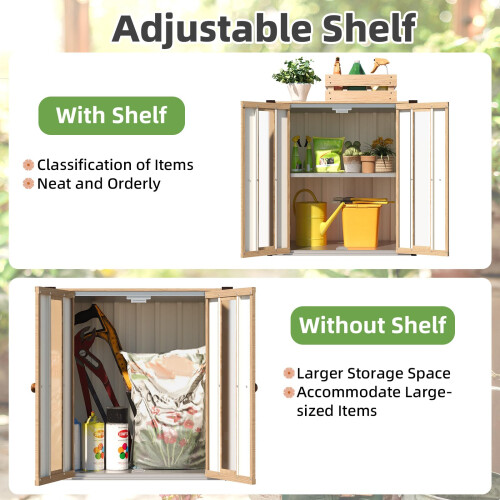 YODOLLA Outdoor Garden Storage Box, Small Tool Sheds 2