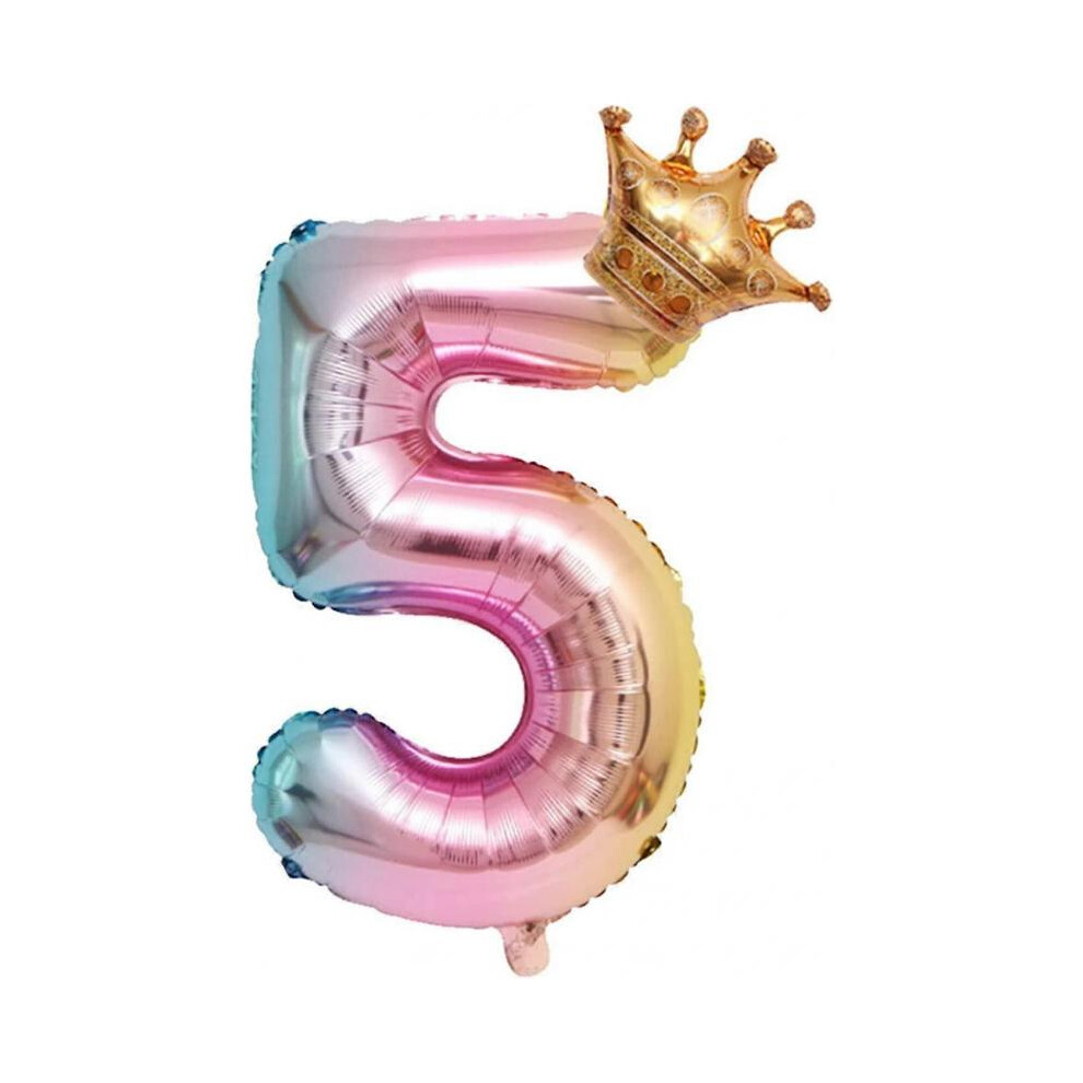 32-inch aluminium number balloon (5), crown, birthday, wedding and themed party decoration-image-OPC-PH5PZPN-NEW
