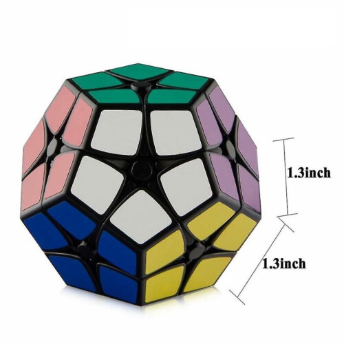 2x2 Megaminx Speed Cube Smooth Pentagonal Dodecahedron Puzzles Cube Black 2