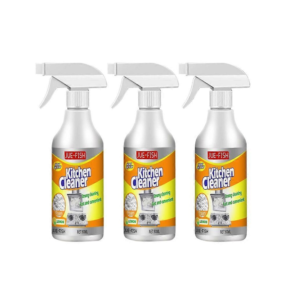 (3pcs) Kitchen Cleaner Spray Foam Grease Degreaser Remove Oil Dirt Cleaning Home
