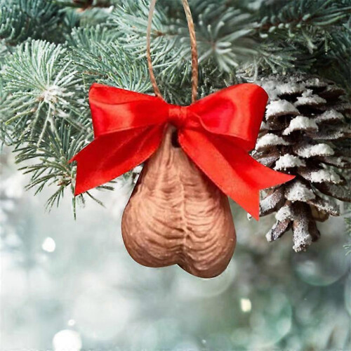 Christmas Simulation Testicle Ornaments Spoof Trick Ornaments Design Decorations