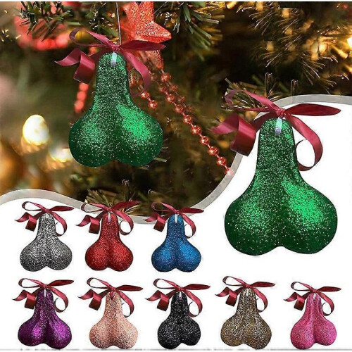 Christmas Simulation Testicle Ornaments Spoof Trick Ornaments Design Decorations 2